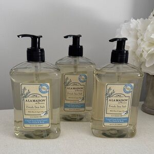 A La Maison Fresh Sea Salt Liquid Soap - Set of 3